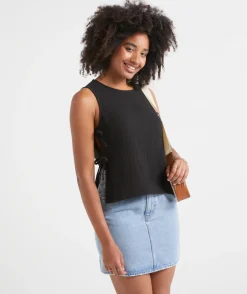 NINA TEXTURED TIE SIDE TOP