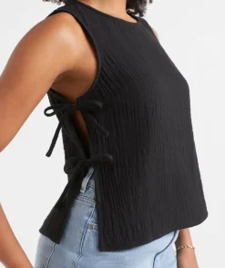 NINA TEXTURED TIE SIDE TOP
