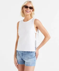NINA TEXTURED TIE SIDE TOP
