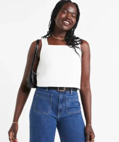 NORAH SQUARE NECK TEXTURED TOP