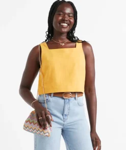 NORAH SQUARE NECK TEXTURED TOP