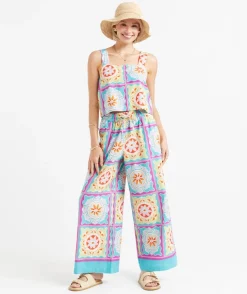 OTIS LINEN BLEND PRINTED CAMI