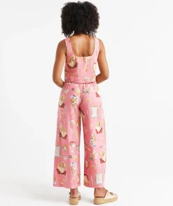 OTIS LINEN BLEND PRINTED PANT