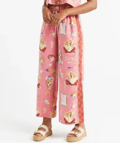 OTIS LINEN BLEND PRINTED PANT