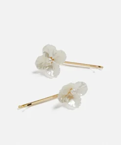 PEARL FLOWER HAIR PINS