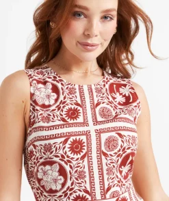 PETA PRINTED TIERED MIDI DRESS