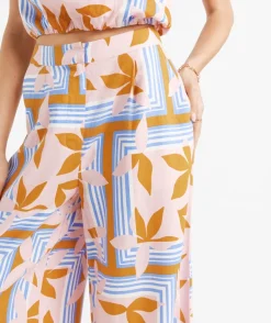 PHOENIX PLEATED WIDE LEG LINEN PANT