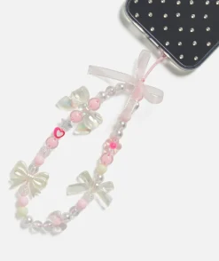 PHONE STRAP - PINK BOWS