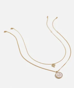 PINK ENAMEL ZODIAC & HEART NECKLACE PACK