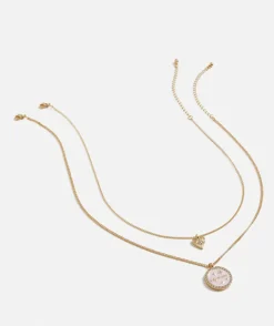 PINK ENAMEL ZODIAC & HEART NECKLACE PACK