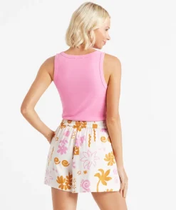PIPER LINEN BLEND PRINTED SHORT