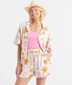 PIPER LINEN BLEND PRINTED SHORT