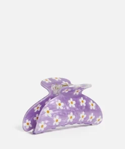 PURPLE DAISY ARCH HAIR CLAW