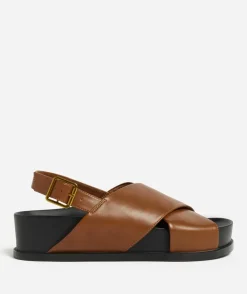 QUINN TAN CROSSOVER SANDAL