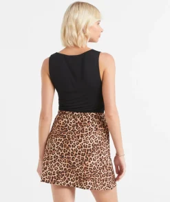 RAVEN BIAS LINEN MINI SKIRT