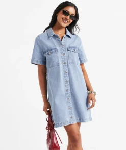REBECCA DENIM MINI DRESS