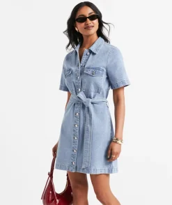 REBECCA DENIM MINI DRESS