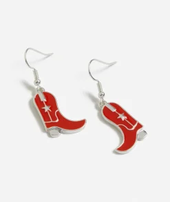 RED COWGIRL WESTERN EARRINGS