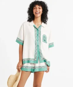REMI LINEN BLEND PRINTED SHIRT