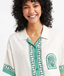 REMI LINEN BLEND PRINTED SHIRT