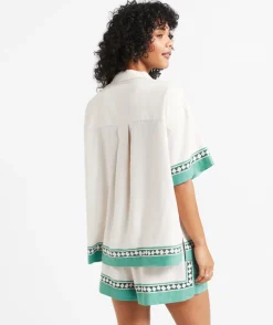 REMI LINEN BLEND PRINTED SHIRT
