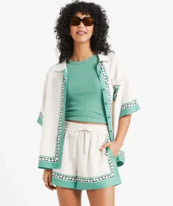 REMI LINEN BLEND PRINTED SHIRT