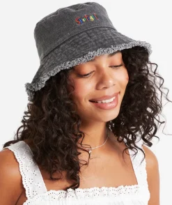 REWIND FRAYED BUCKET HAT
