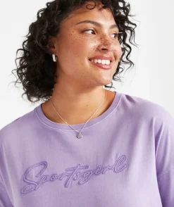 REWIND ITALIC LOGO CHOPPED TSHIRT
