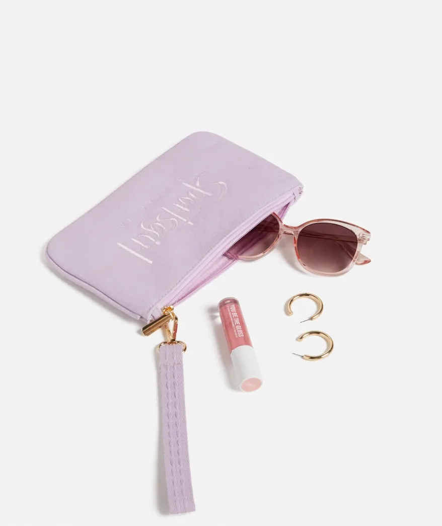REWIND LOGO ZIPPER POUCH