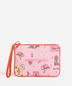 REWIND LOGO ZIPPER POUCH - COWGIRL PRINT