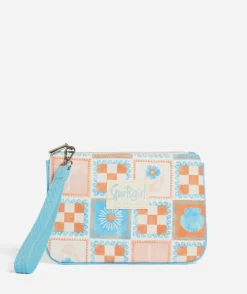 REWIND LOGO ZIPPER POUCH -SHELL TILE PRINT