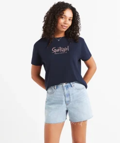 REWIND TRADITIONAL LOGO METALLIC TSHIRT