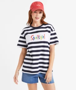 REWIND TRADITIONAL LOGO STRIPE TSHIRT