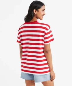 REWIND TRADITIONAL LOGO STRIPE TSHIRT