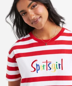 REWIND TRADITIONAL LOGO STRIPE TSHIRT