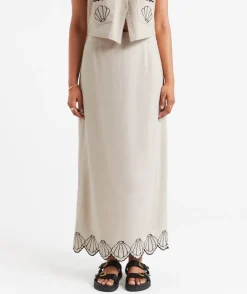 REYNA EMBROIDERED MAXI SKIRT