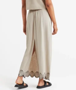 REYNA EMBROIDERED MAXI SKIRT