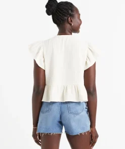 ROSALIE COTTON MUSLIN EMBROIDERED TOP