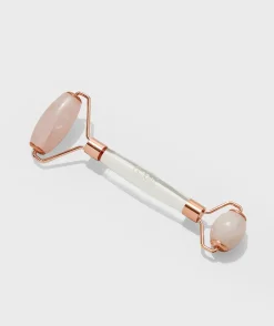 ROSE QUARTZ DOUBLE ENDED FACE ROLLER