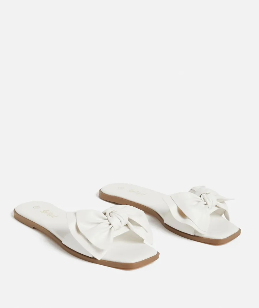 ROSIE BOW SLIDE - WHITE