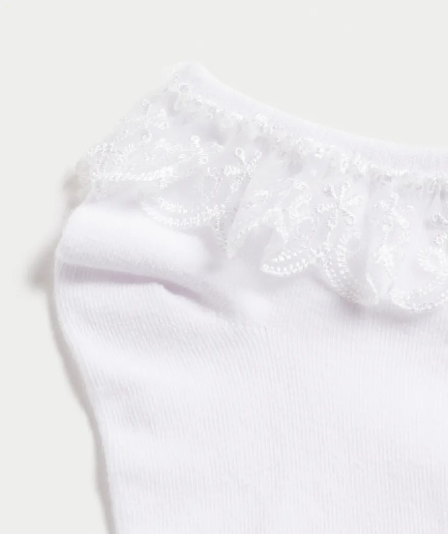 RUFFLE WHITE LACE SOCK