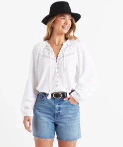 SADIE TEXTURED LONGSLEEVE BLOUSE