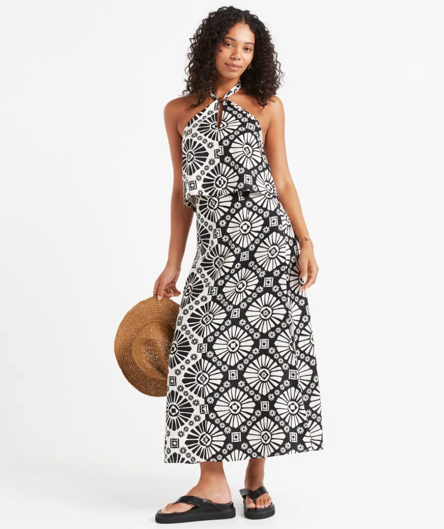 SAMARA LINEN BLEND HALTER TOP