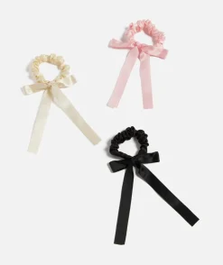 SATIN BOW SCRUNCHIE PACK
