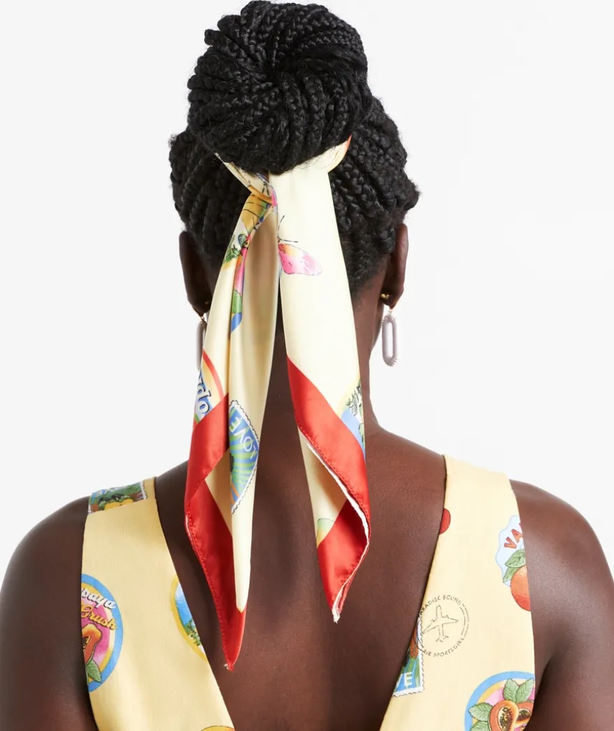 SATIN SCARF- POSTCARD PRINT