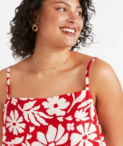 SCARLETT LINEN BLEND PRINTED CAMI