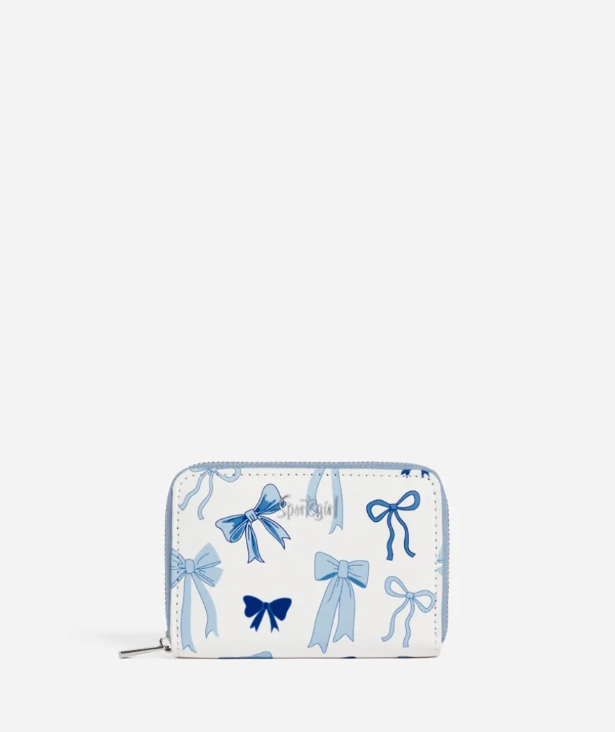 SG WALLET - BLUE BOW PRINT