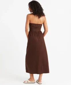 SHANA STRAPLESS MIDI DRESS