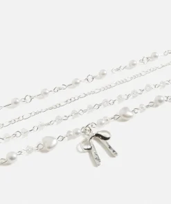 SILVER BOW & PEARL BRACELET PACK