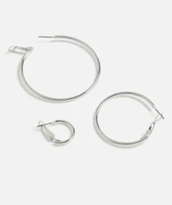 SILVER ESSENTIAL HOOP EARRING PACK